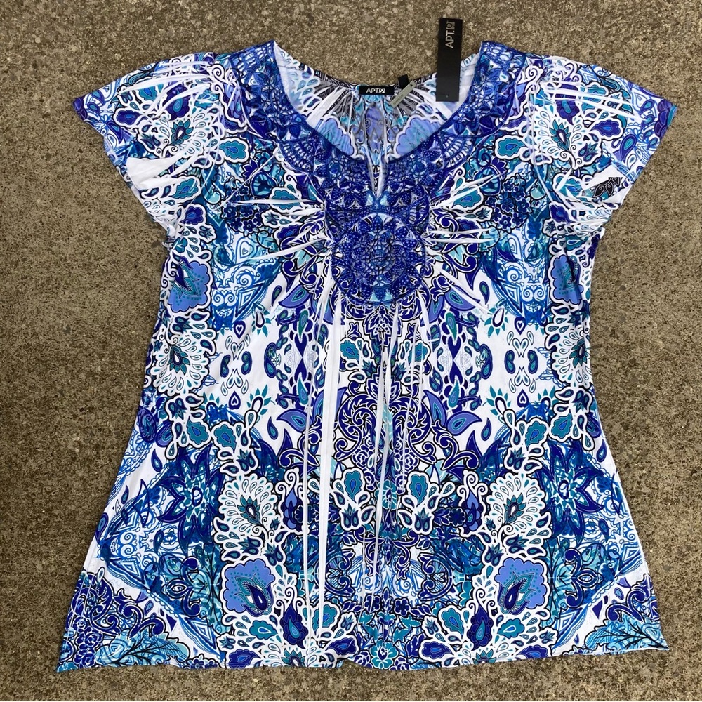 APT 9 Blouse Size 2X in Jasmine